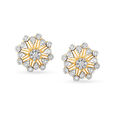 Splendid Snowflake Gold and Diamond Stud Earrings,,hi-res 