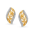 Dainty Leaf Diamond Stud Earrings,,hi-res 2