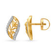 Dainty Leaf Diamond Stud Earrings,,hi-res 3