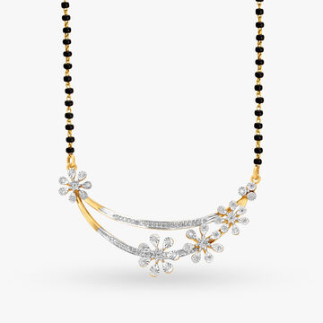 Entrancing Floral Diamond Mangalsutra
