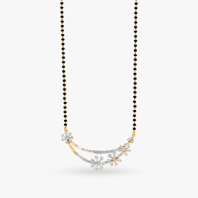 Entrancing Floral Diamond Mangalsutra 2