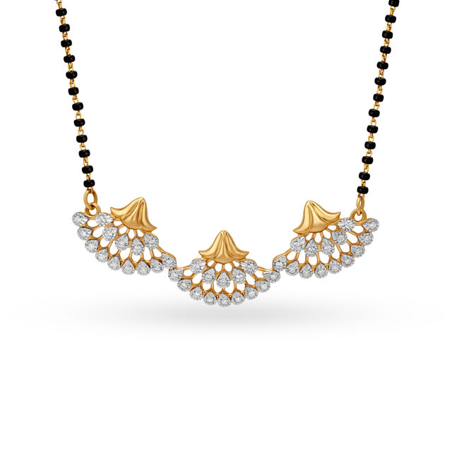 Floral Bliss Diamond Mangalsutra,,hi-res 
