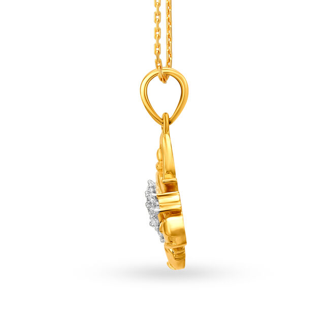 Adidev Diamond Studded Ganesha Pendant 2