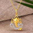 Traditional Divine Diamond Ganesha Religious Pendant 