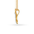 Flute And Peacock Leaf Motif Diamond Pendant,,hi-res 2