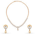 Celestial Rose Gold And Diamond Floral Necklace Set,,hi-res 