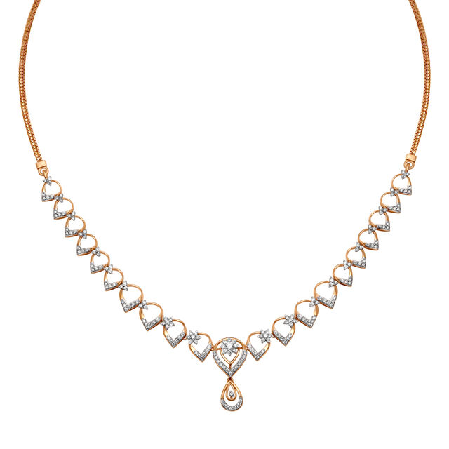 Celestial Rose Gold And Diamond Floral Necklace Set,,hi-res 2