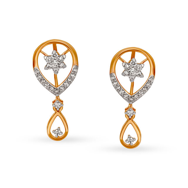 Celestial Rose Gold And Diamond Floral Necklace Set,,hi-res 3