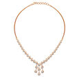 Ethereal Rose Gold And Diamond Teardrop Necklace Set 2
