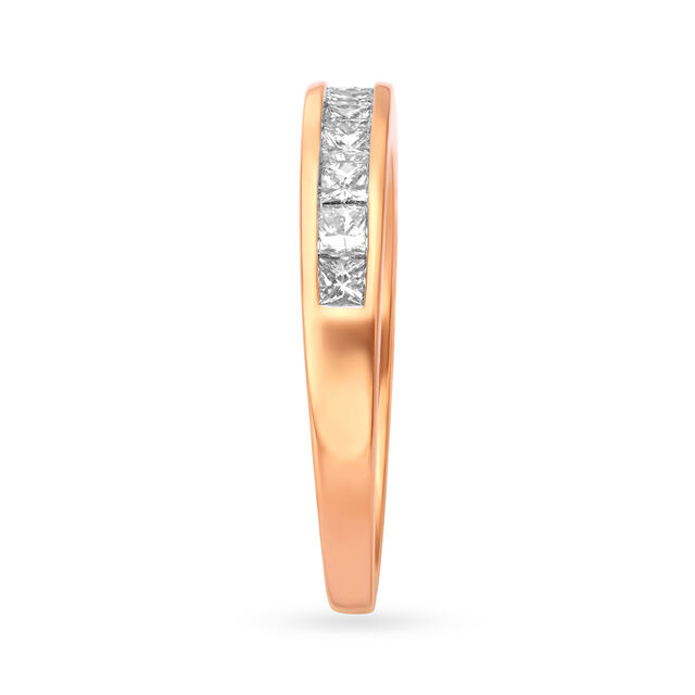 Sleek Multi Stone Geometric Rose Gold and Diamond Ring,,hi-res 3