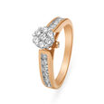 Charming Floral Diamond Ring 