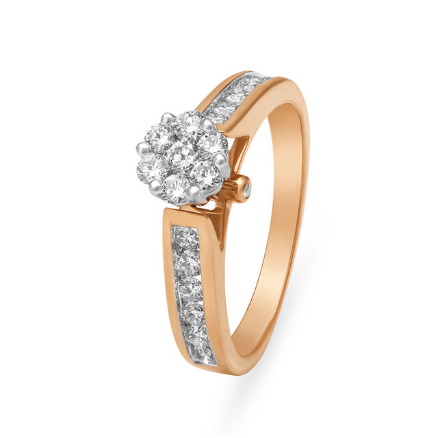 Charming Floral Diamond Ring 