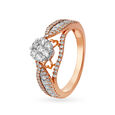 Splendid 18 Karat White And Rose Gold And Diamond Statement Ring 