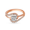 Marvelous 18 Karat White And Rose Gold And Diamond Swirled Finger Ring,,hi-res 2