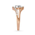 Marvelous 18 Karat White And Rose Gold And Diamond Swirled Finger Ring,,hi-res 3
