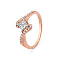 Graceful 18 Karat Rose Gold And Diamond Finger Ring,,hi-res 