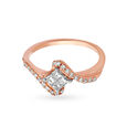 Graceful 18 Karat Rose Gold And Diamond Finger Ring,,hi-res 2