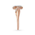 Graceful 18 Karat Rose Gold And Diamond Finger Ring,,hi-res 3