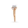 Elegant Floral Diamond Ring in White and Rose Gold,,hi-res 3
