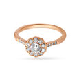 Charming 18 Karat White And Rose Gold And Diamond Floral Ring 2