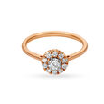 Timeless Floral Diamond Ring in White and Rose Gold 2