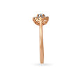 Timeless Floral Diamond Ring in White and Rose Gold 3