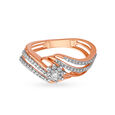 Glamorous Floral Rose Gold and Diamond Ring 2