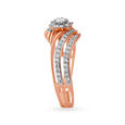 Glamorous Floral Rose Gold and Diamond Ring 3