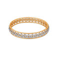 Glamorous Diamond Lattice Bangle in Yellow and White Gold 