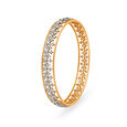 Glamorous Diamond Lattice Bangle in Yellow and White Gold 2