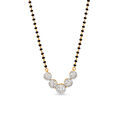 Charming Circular Diamond Mangalsutra in Yellow and White Gold 