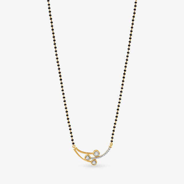 Twig and Dewdrop Diamond Mangalsutra