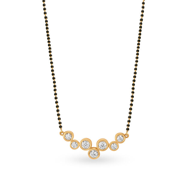 Radiant Droplets Diamond Mangalsutra,,hi-res 3