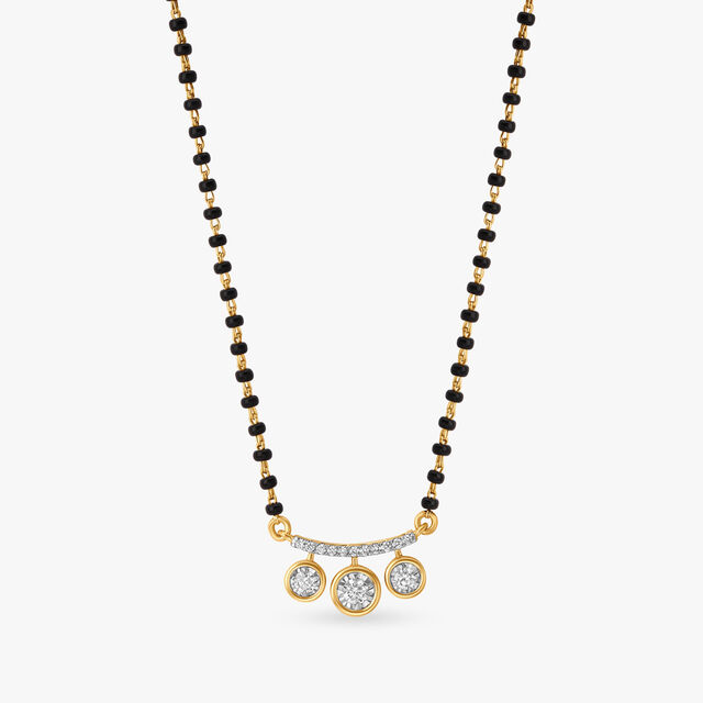 Mesmerising Geometric Diamond Mangalsutra 