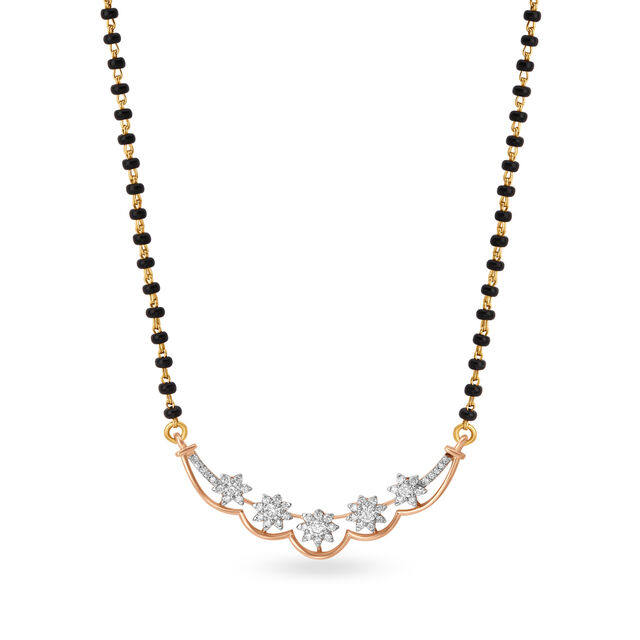 Impressive Starry Diamond Mangalsutra,,hi-res 
