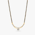 Charming Floral Diamond Mangalsutra,,hi-res 