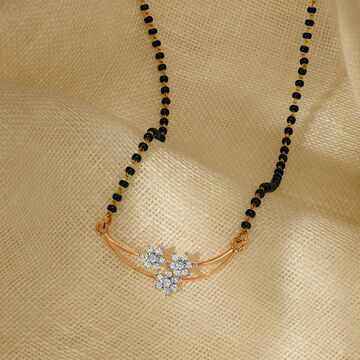 Enchanting Floral Diamond Mangalsutra