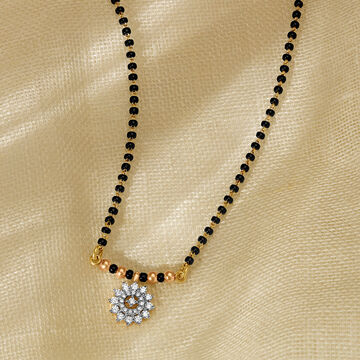 Sole Flower Diamond Mangalsutra