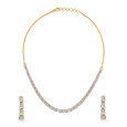 Splendid Dual Tone Diamond Necklace Set,,hi-res 