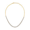 Splendid Dual Tone Diamond Necklace Set,,hi-res 2