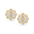 Gleaming Gold Pendant and Earrings Set with Diamonds 4