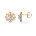 Gleaming Gold Pendant and Earrings Set with Diamonds 5