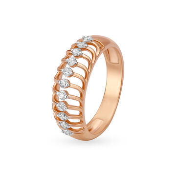 Surreal Multi Stone Rose Gold and Diamond Ring