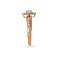 Marvelous 18 Karat Rose Gold And Diamond Floral Finger Ring,,hi-res 3