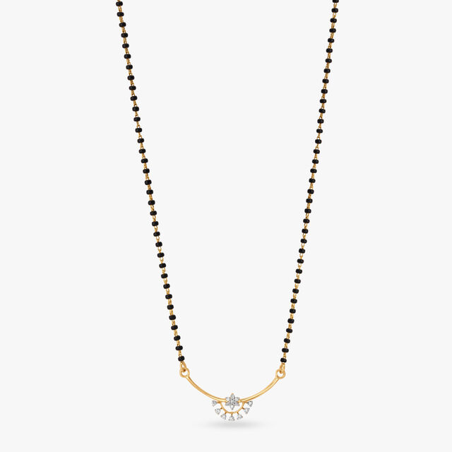 Dainty Floral Diamond Mangalsutra,,hi-res 2