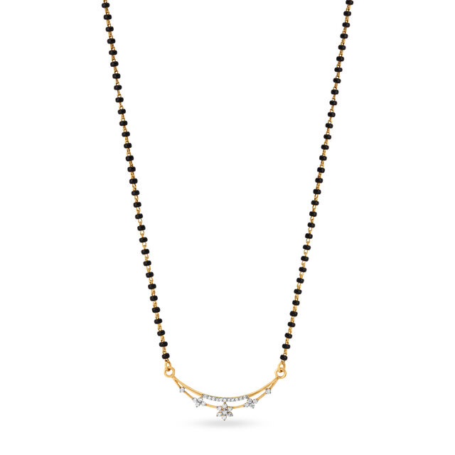 Flower and Stars Diamond Mangalsutra 2