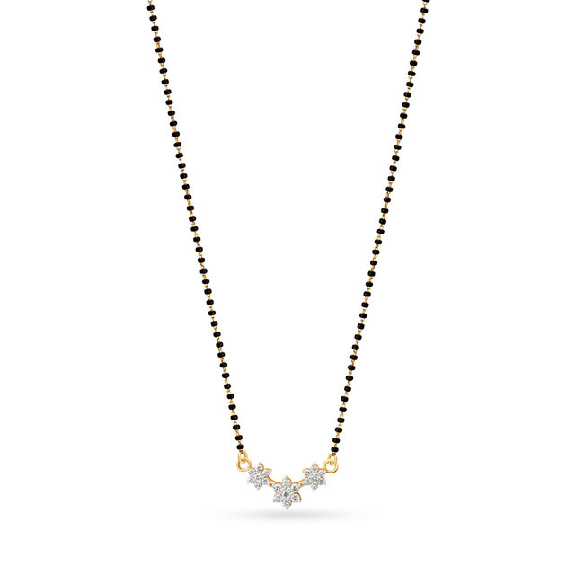 Triad of Flowers Diamond Mangalsutra 2