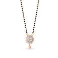 Compass Inspired Diamond Mangalsutra in Yellow and Rose Gold,,hi-res 