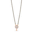 Compass Inspired Diamond Mangalsutra in Yellow and Rose Gold,,hi-res 2