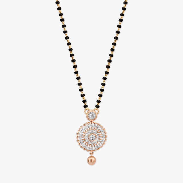 Striking Diamond Mangalsutra in Yellow and Rose Gold,,hi-res 